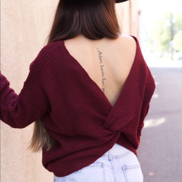 simply her Sweaters - V back sweater